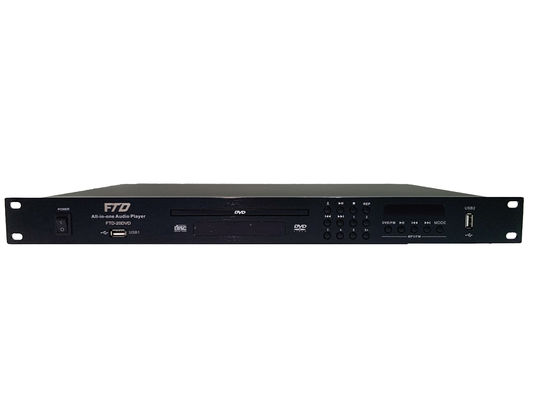 أسود 1U ارتفاع مشغل صوت Mp3 DVD AM FM DVD Player 50HZ RS232