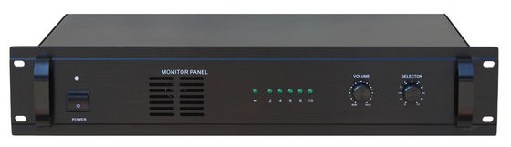 100V 70V 10 قناة نظام PA مكبر للصوت لوحة مراقبة 65dB SPL إخراج