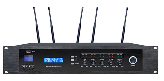 نظام المؤتمرات اللاسلكية القابلة لإعادة الشحن UHF Master Controller بطارية LIPO القابلة لإعادة الشحن