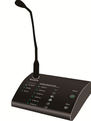 FTD Audio Matrix Amplifier أسود 6 مناطق Gooseneck Remote Call Paging Microphone أسود
