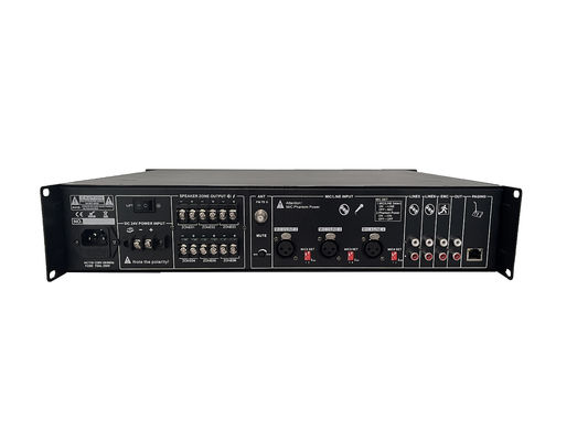 دعم Max 8 Remote PA System Amplifier 6 Zone 120W Power Amplifier