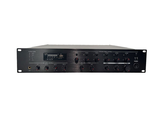 دعم Max 8 Remote PA System Amplifier 6 Zone 120W Power Amplifier