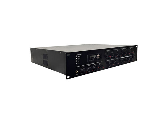 دعم Max 8 Remote PA System Amplifier 6 Zone 120W Power Amplifier