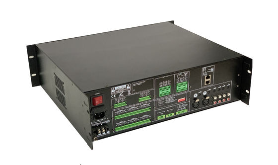 أنظمة إخلاء الصوت المعدنية EVAC إنذار الحريق 60HZ 500W 6 Zone Class D Amplifier