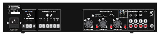 مكبرات صوت نظام OEM RoHS PA 120 واط أمبير اتصالات متعددة الاستخدامات لـ BGM الفندق