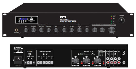 19in Rack Mount PA System Amplifier 350W Power Amplifier للمدرسة