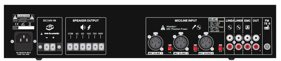 OEM 500W 100V PA نظام مكبر للصوت مع ECHO Mixer Amp Overload Protection
