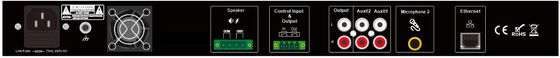 أسود IP Network PA System 100V 500W Network Amplifier مع وحدة فك ترميز الصوت
