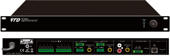 1U Height 8 Zone IP Network Audio Adapter AC230V IGMP ARP بروتوكول ICMP