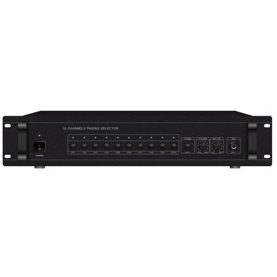 830W 10 Zone PA System نظام العنوان العام AC Fuse Black Paging Selecter