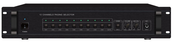 830W 10 Zone PA System نظام العنوان العام AC Fuse Black Paging Selecter