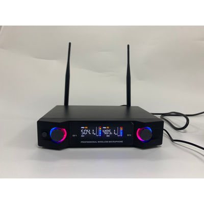 مكبر صوت PA احترافي للتحكم في مستوى الصوت نظام ميكروفون لاسلكي UHF مع مكبر صوت Bluetooth