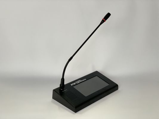 70dB IP Network PA System شاشة تعمل باللمس ميكروفون الترحيل عن بعد