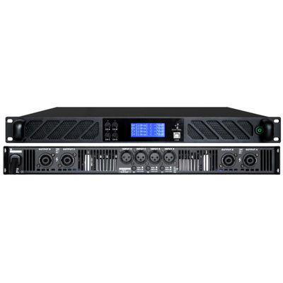 من الفئة الاحترافية - مضخم صوت ستريو 4 × 600 وات عند 8Ω 1U Class-D DSP