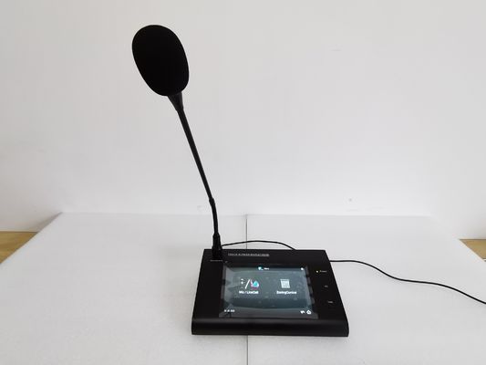 120 منطقة سعة الإخلاء الصوتي Gooseneck نظام لاسلكي شاشة تعمل باللمس ميكروفون الترحيل عن بعد