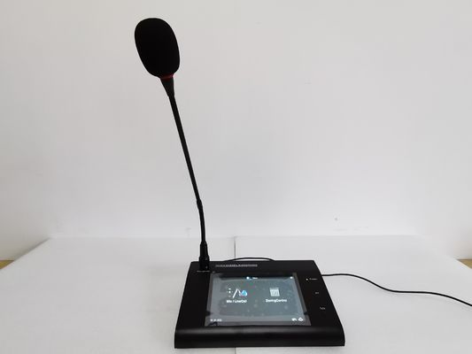 120 منطقة سعة الإخلاء الصوتي Gooseneck نظام لاسلكي شاشة تعمل باللمس ميكروفون الترحيل عن بعد